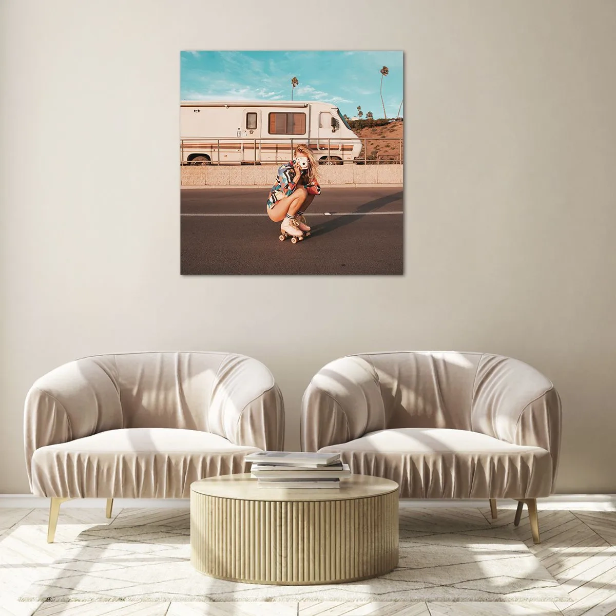 Cuadro sobre vidrio - Impresiones sobre Vidrio - ¡Sonrían, por favor! - 60x60 cm