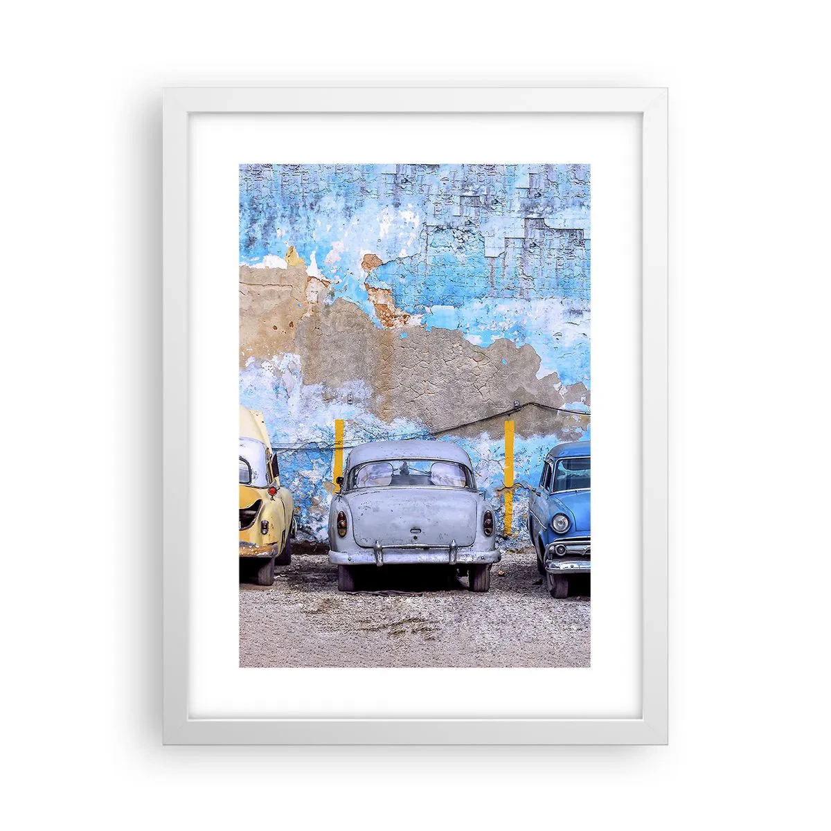 Póster en marco blanco - Reunión de veteranos - 30x40 cm