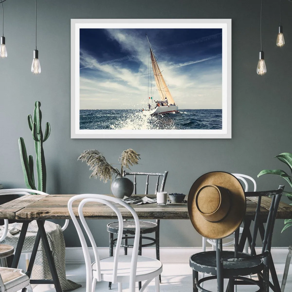 Póster en marco blanco - ¡No nos alcanzarán! - 50x40 cm