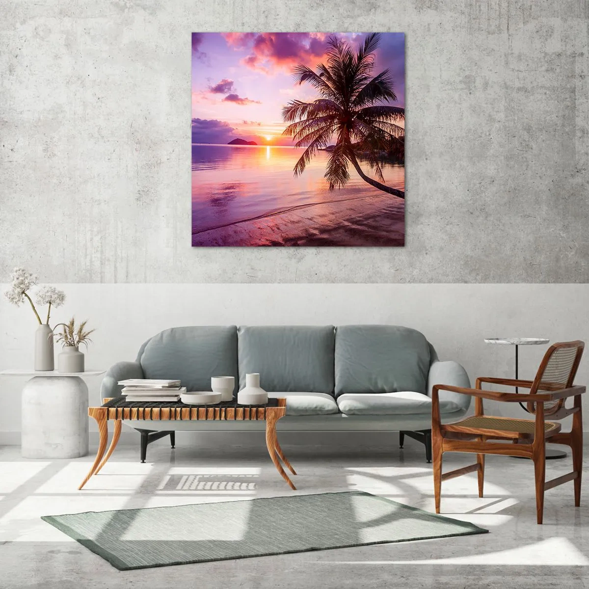 Cuadro sobre vidrio - Impresiones sobre Vidrio - Hermosura hasta el horizonte - 60x60 cm