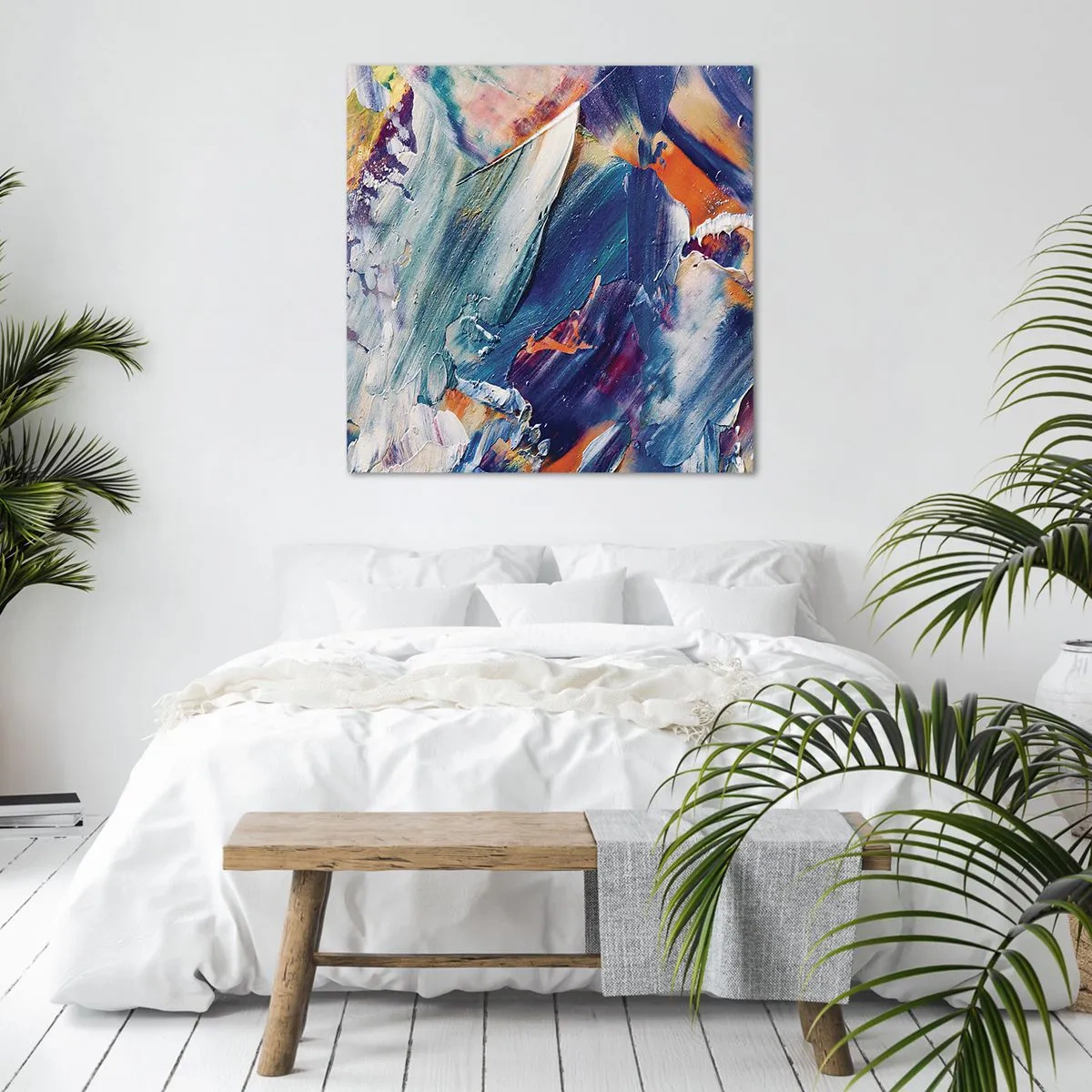 Cuadro sobre lienzo - Impresión de Imagen - Confusión de colores - 70x70 cm