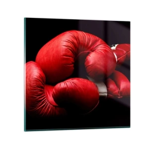 Cuadro sobre vidrio - Impresiones sobre Vidrio - La emoción del combate quedó atrás - 70x70 cm