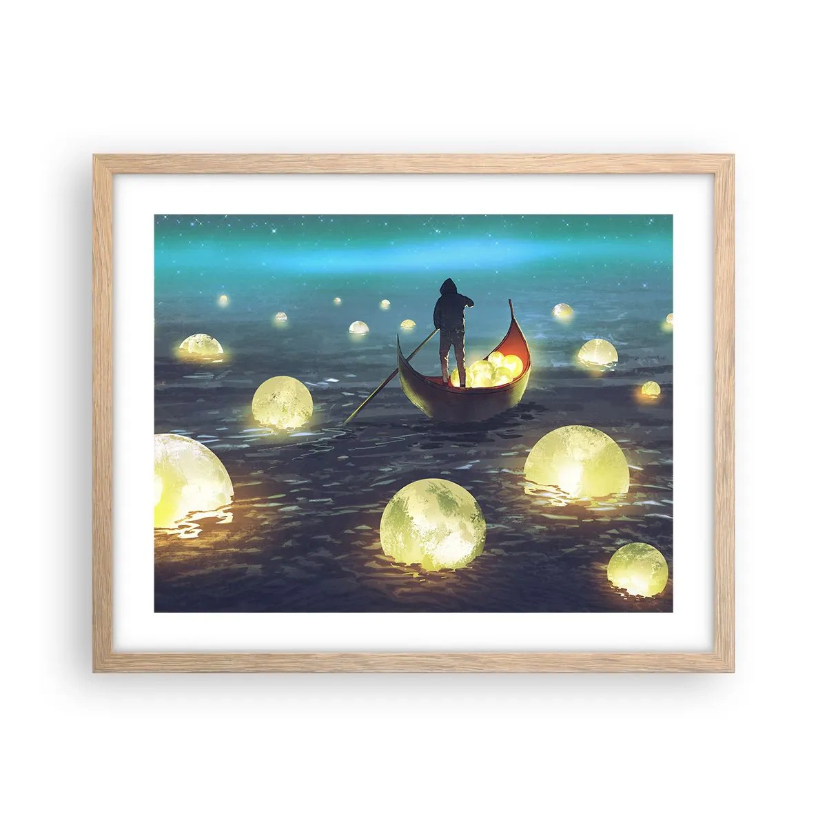 Póster en marco roble claro - Cosas que los filósofos nunca soñaron - 50x40 cm