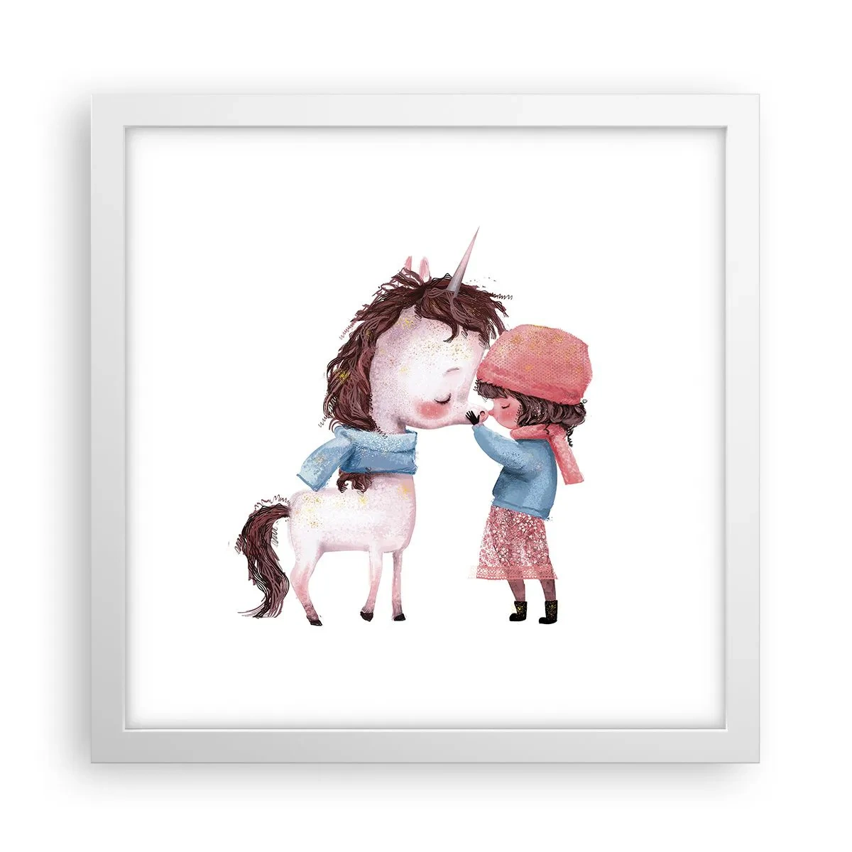 Póster en marco blanco - Un cuento de invierno - 30x30 cm