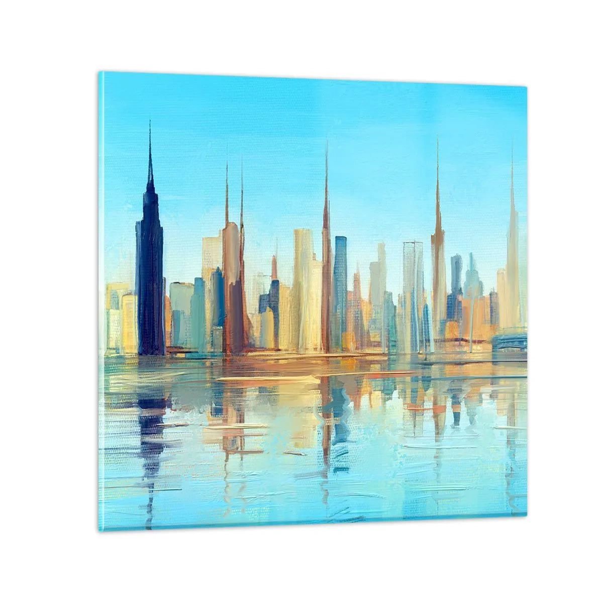 Cuadro sobre vidrio - Impresiones sobre Vidrio - Metrópolis soleada - 30x30 cm