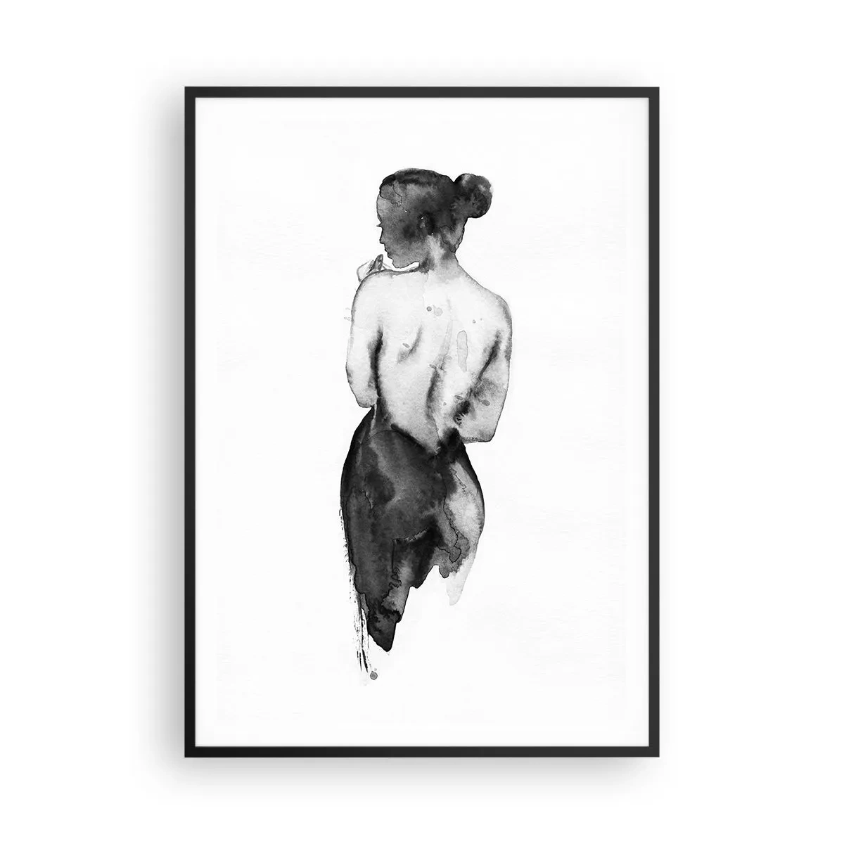 Póster en marco negro - Sin ella el mundo deja de tener sentido - 70x100 cm