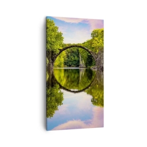 Cuadro sobre lienzo - Impresión de Imagen - En el punto de encuentro de dos mundos - 45x80 cm