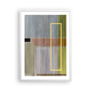 Póster en marco blanco - Recto y tranquilo - 50x70 cm