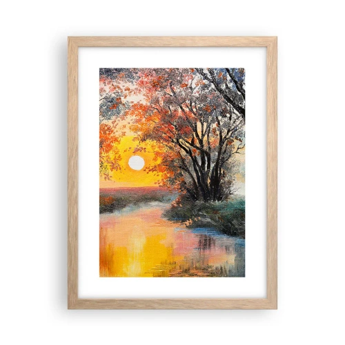 Póster en marco roble claro - Ambiente otoñal - 30x40 cm