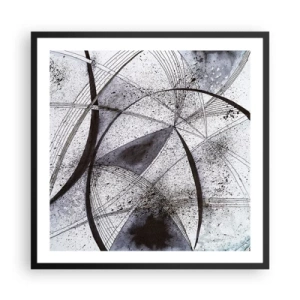 Póster en marco negro - Fantasía futurista - 60x60 cm
