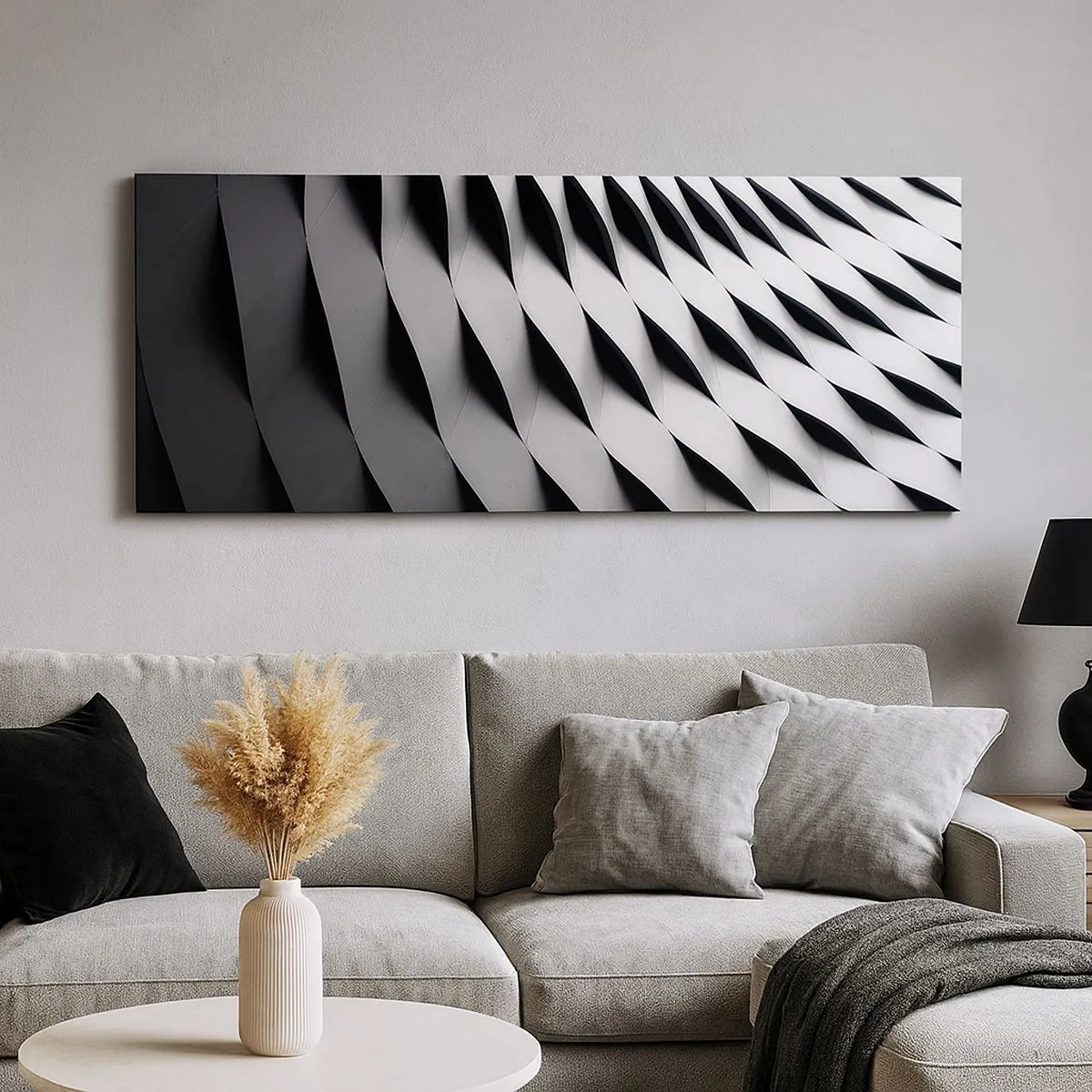 Cuadro sobre lienzo - Impresión de Imagen - En la superficie de las ondas - 100x40 cm