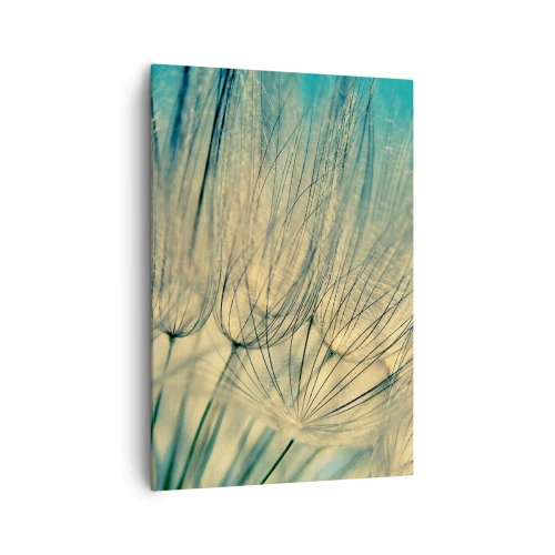 Cuadro sobre lienzo - Impresión de Imagen - Fotografía macro de dientes de león a la luz del día. - 70x100cm - Esperando el viento - Decoración de pared moderna para salón y dormitorio ARTTOR