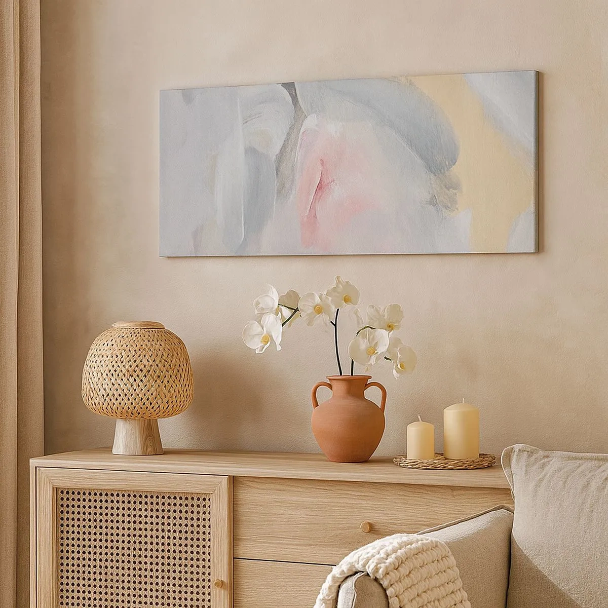 Cuadro sobre lienzo - Impresión de Imagen - En un mundo de colores pastel - 100x40 cm