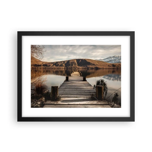 Póster en marco negro - Un paisaje en silencio - 40x30 cm