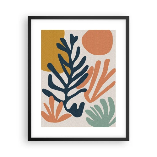 Póster en marco negro - Mares de coral - 40x50 cm