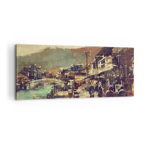 Cuadro sobre lienzo - Impresión de Imagen - La vida como riqueza de grises - 100x40 cm