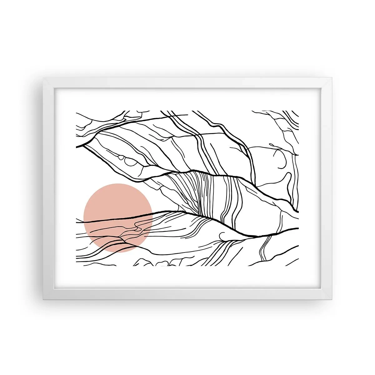 Póster en marco blanco - En una red de ramas - 40x30 cm