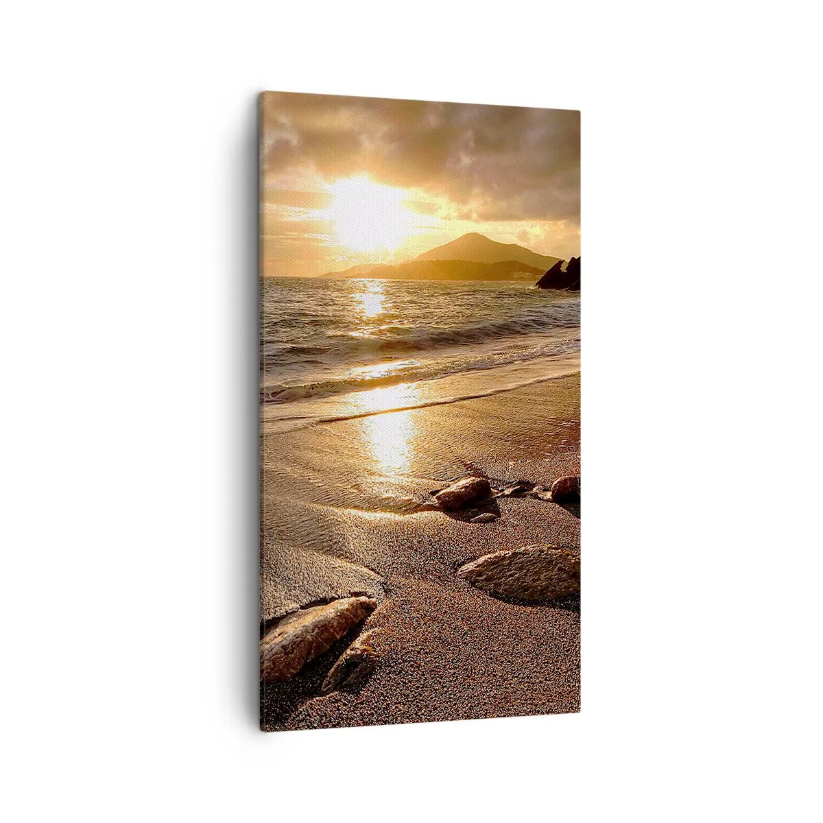 Cuadro sobre lienzo - Impresión de Imagen - Sigue el sol hacia las colinas - 45x80 cm