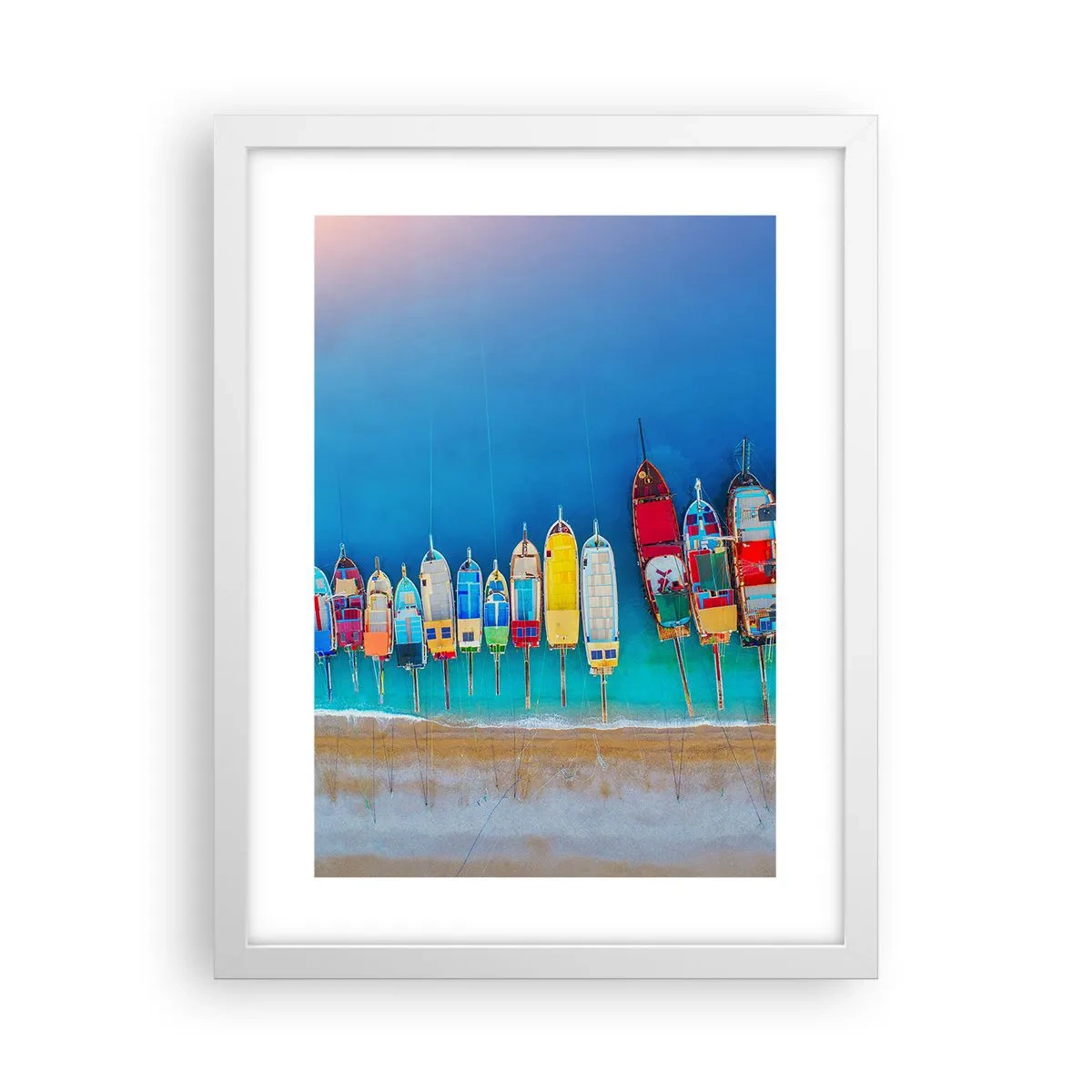 Póster en marco blanco - A vista de pájaro - 30x40 cm