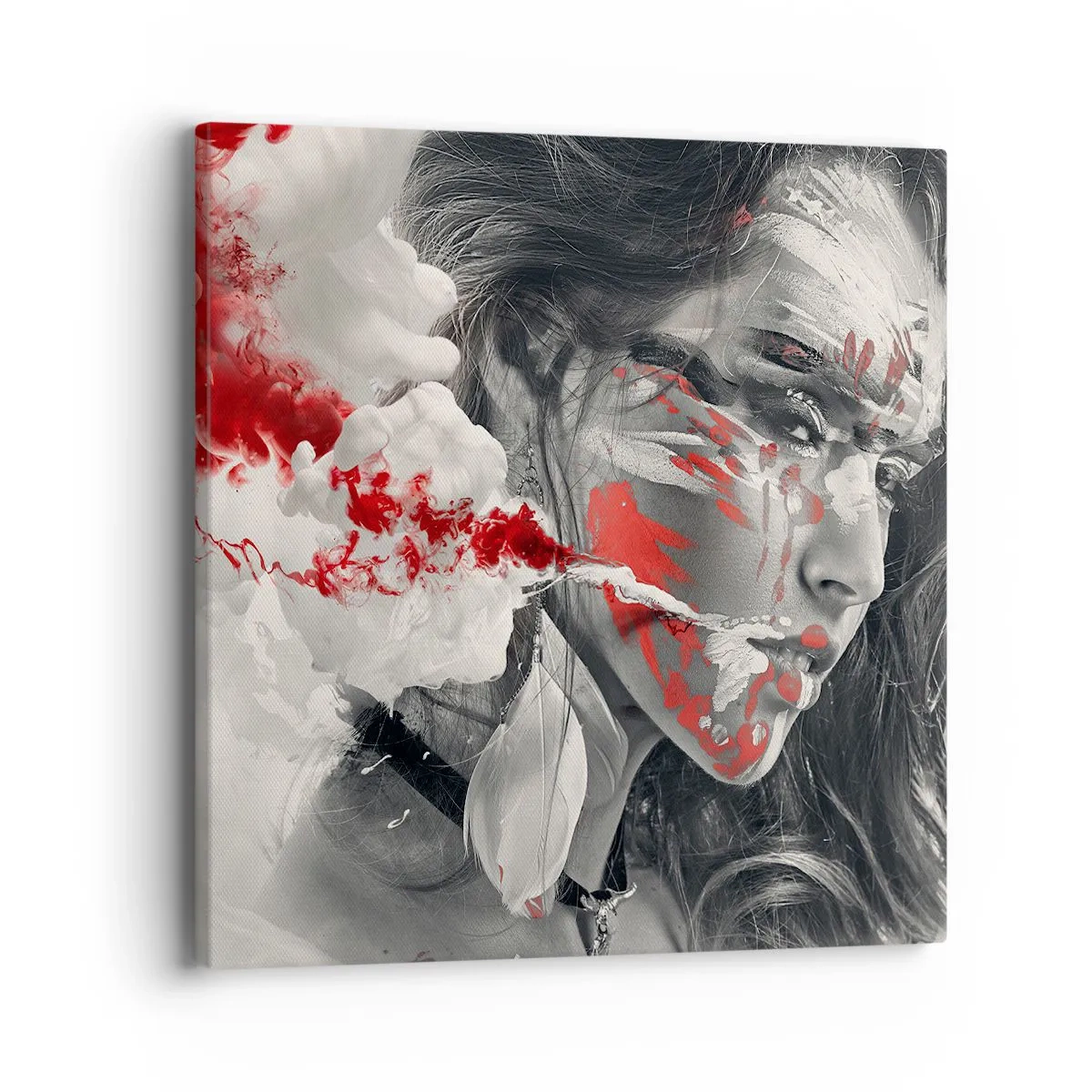 Cuadro sobre lienzo - Impresión de Imagen - En los humos del absurdo - 40x40 cm