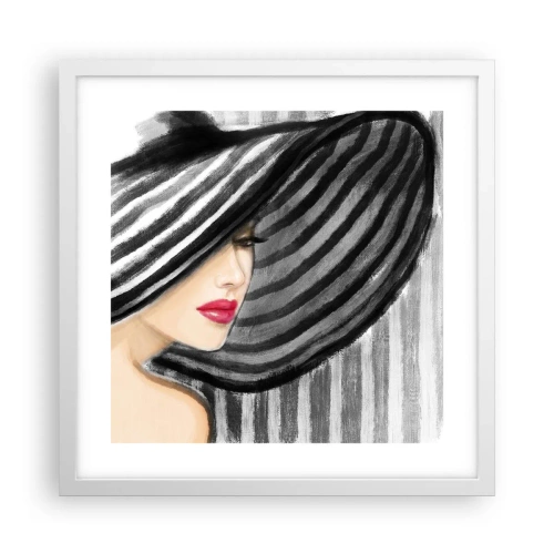 Póster en marco blanco - ¿Dónde puedo encontrarte? - 40x40 cm