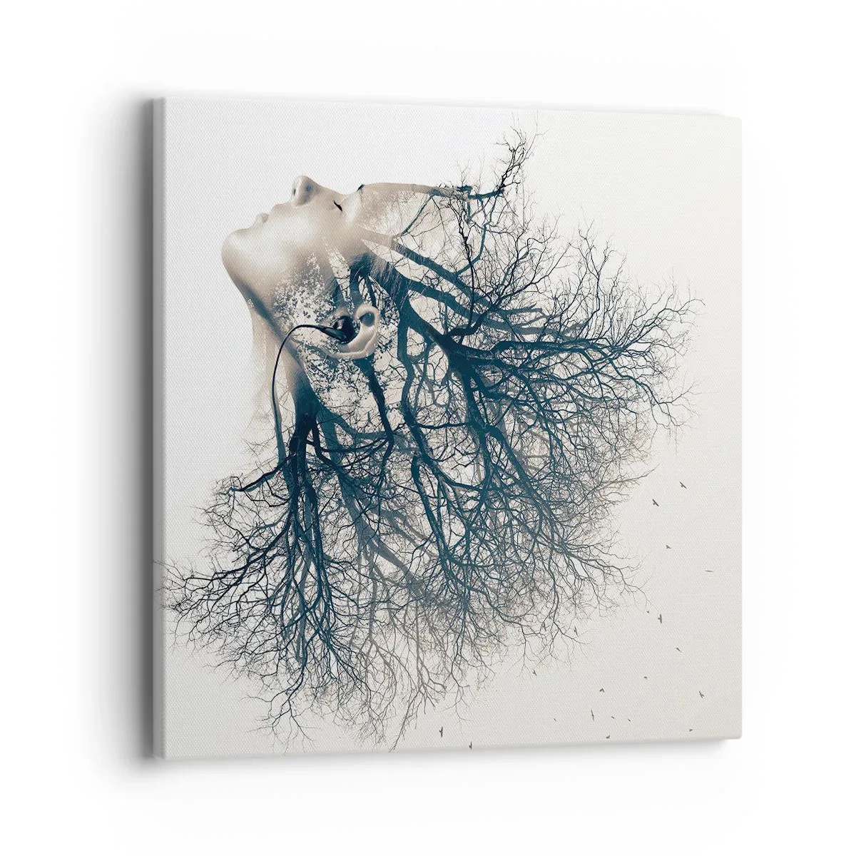 Cuadro sobre lienzo - Impresión de Imagen - Escuchando el susurro de un árbol - 40x40 cm