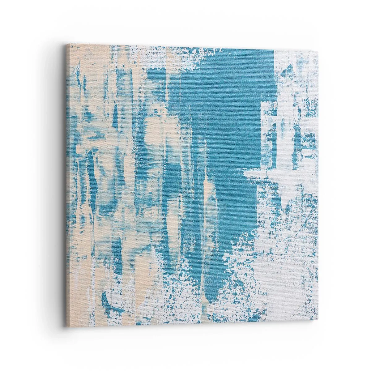 Cuadro sobre lienzo - Impresión de Imagen - A través de un carámbano - 70x70 cm