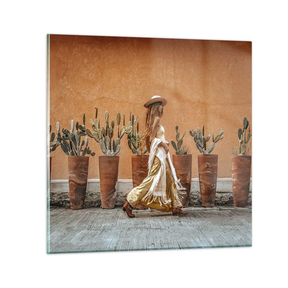 Cuadro sobre vidrio - Impresiones sobre Vidrio - Estilo hippie - 70x70 cm