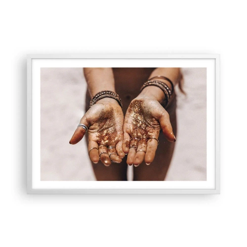 Póster en marco blanco - Un regalo para ti - 70x50 cm