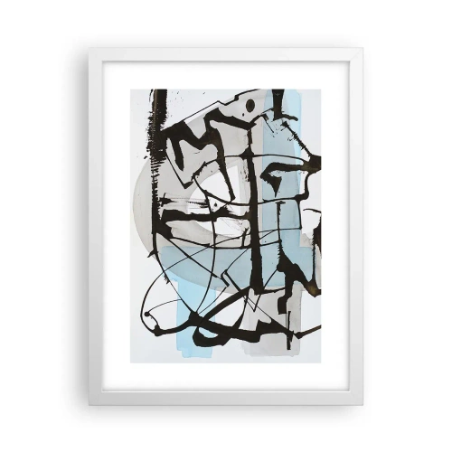 Póster en marco blanco - Azul a pesar de todo - 30x40 cm