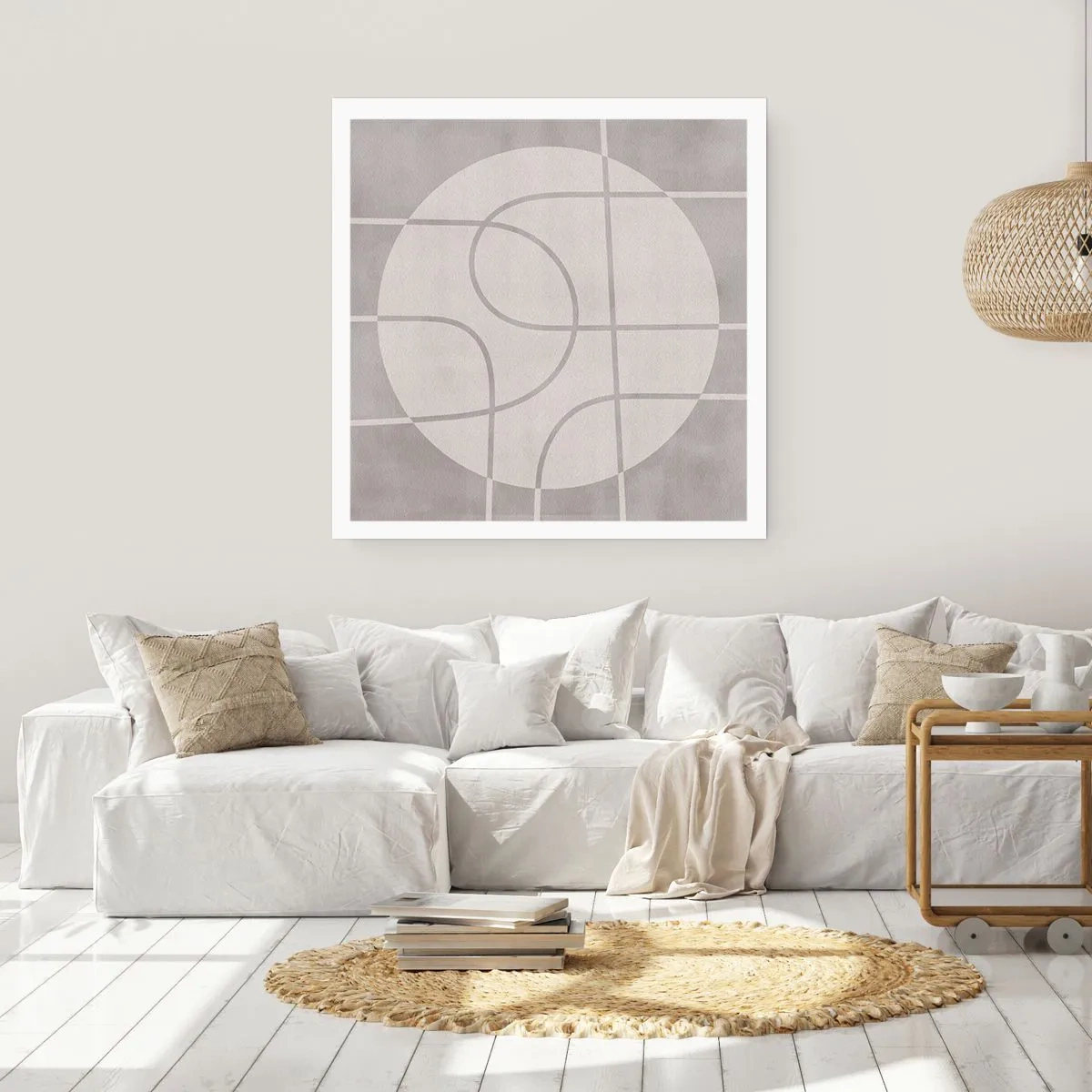 Póster - Circular y rectilíneo - 60x60 cm