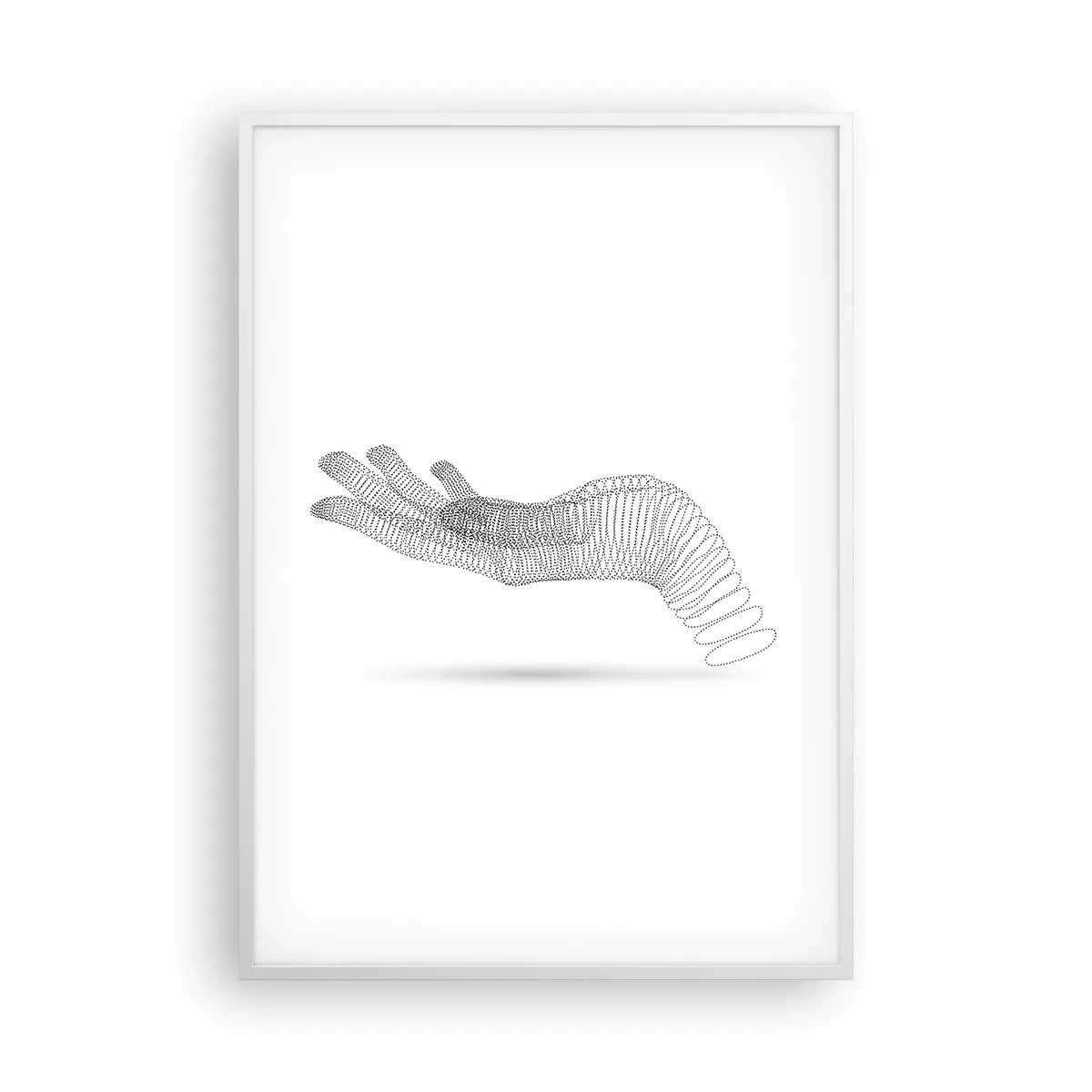 Póster en marco blanco - Mano elástica - 70x100 cm