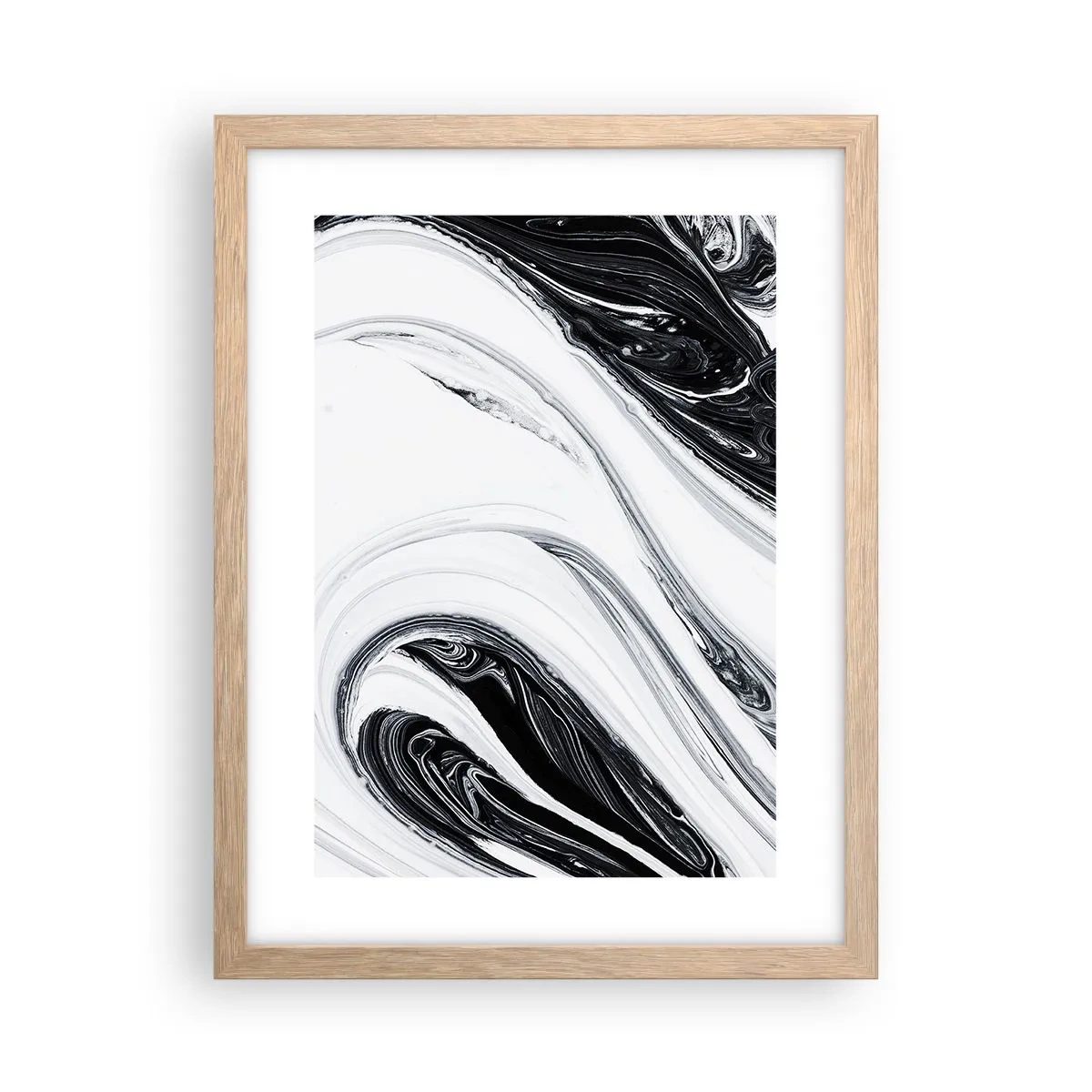 Póster en marco roble claro - Combinando opuestos - 30x40 cm