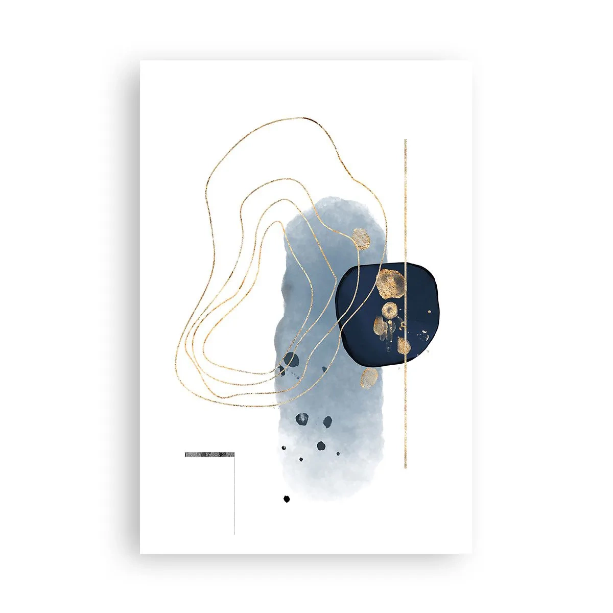 Póster - Fantasía azul y oro - 61x91 cm