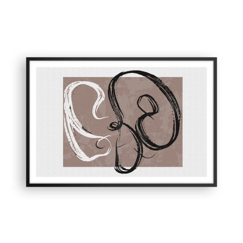 Póster en marco negro - Composición: la búsqueda de la plenitud - 91x61 cm