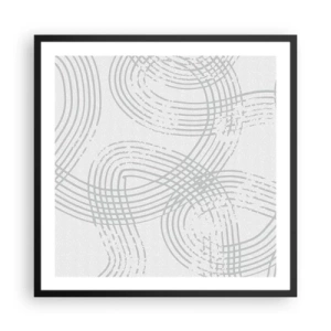 Póster en marco negro - No hay camino recto - 60x60 cm