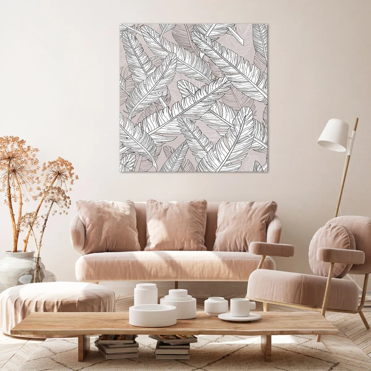 Cuadro sobre lienzo - Impresión de Imagen - Turbulencias de plumas - 50x50 cm