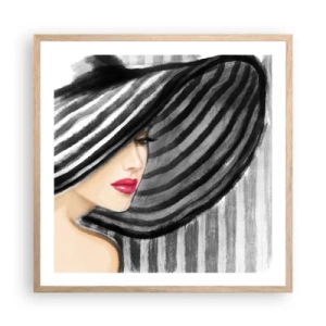Póster en marco roble claro - ¿Dónde puedo encontrarte? - 60x60 cm
