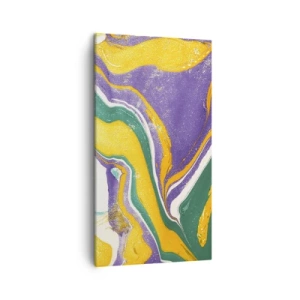 Cuadro sobre lienzo - Impresión de Imagen - Olas de color - 45x80 cm