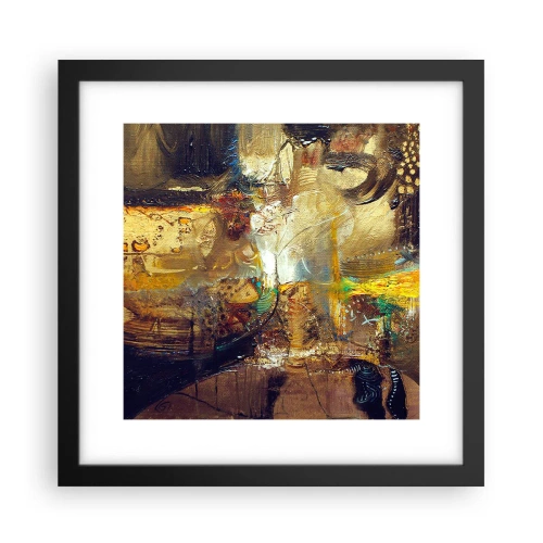 Póster en marco negro - Frío, templado, caliente - 30x30 cm