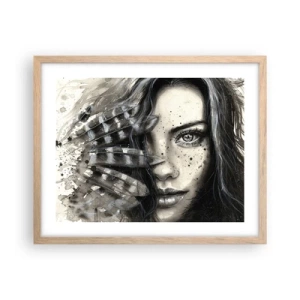 Póster en marco roble claro - Belleza salvaje - 50x40 cm