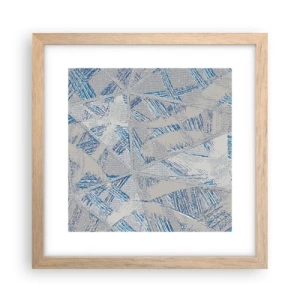 Póster en marco roble claro - En un laberinto gris azulado - 30x30 cm
