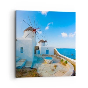 Cuadro sobre lienzo - Impresión de Imagen - Viento azul marino - 70x70 cm