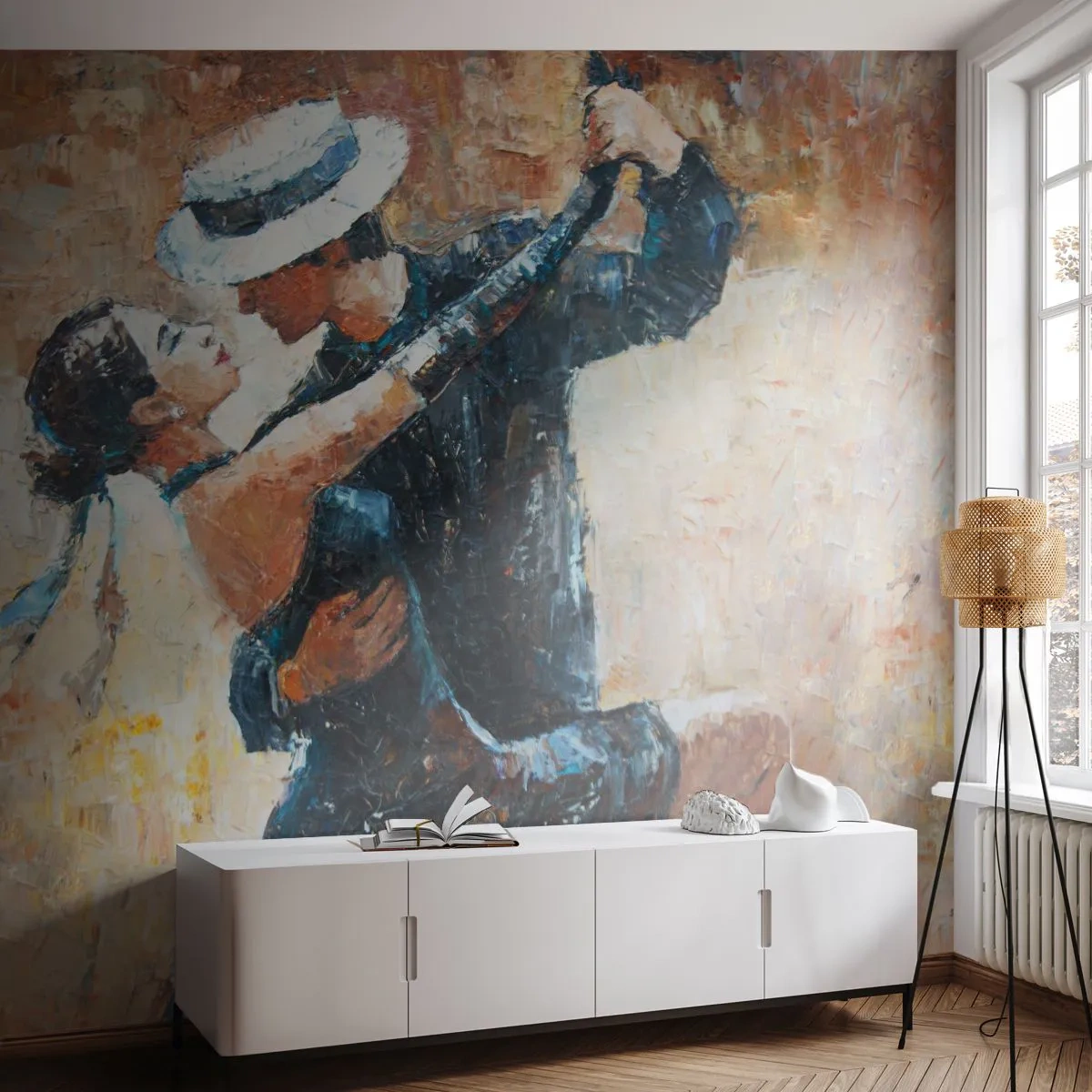 Fotomural Autadhesivo Deluxe Sticker - Estilo Rudolf Valentino - Abstracción, Bailar, Tango - 500x350 cm