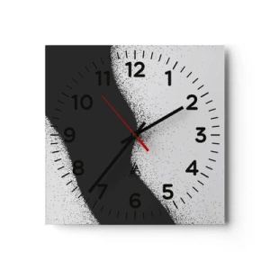 Reloj de pared - Reloj de vidrio - Equilibrio suave - 40x40 cm