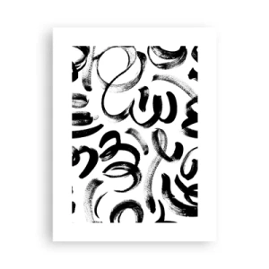 Póster - Negro sobre blanco - 30x40 cm