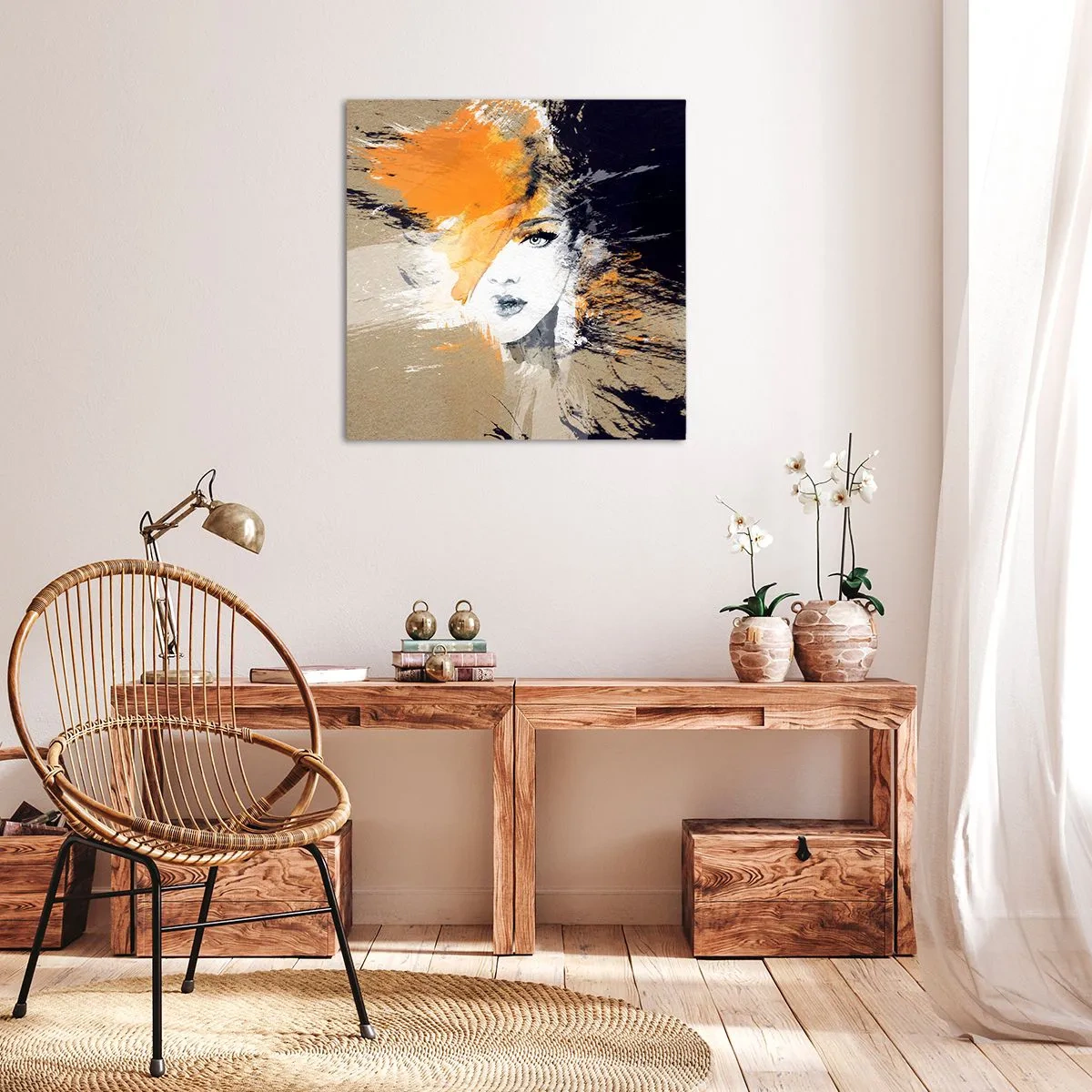 Cuadro sobre lienzo - Impresión de Imagen - Y se convierte en luz - 40x40 cm