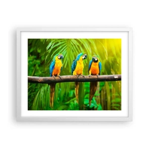 Póster en marco blanco - ¿Y has oído que ella...? - 50x40 cm