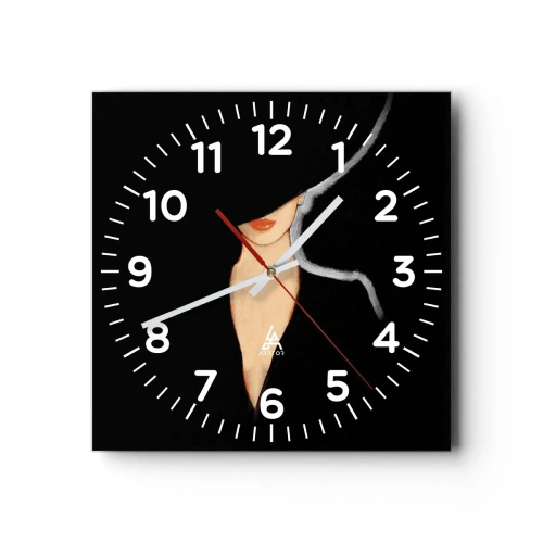 Reloj de pared - Reloj de vidrio - Elegancia y estilo - 30x30 cm