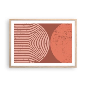 Póster en marco roble claro - Estrecha relación - 70x50 cm